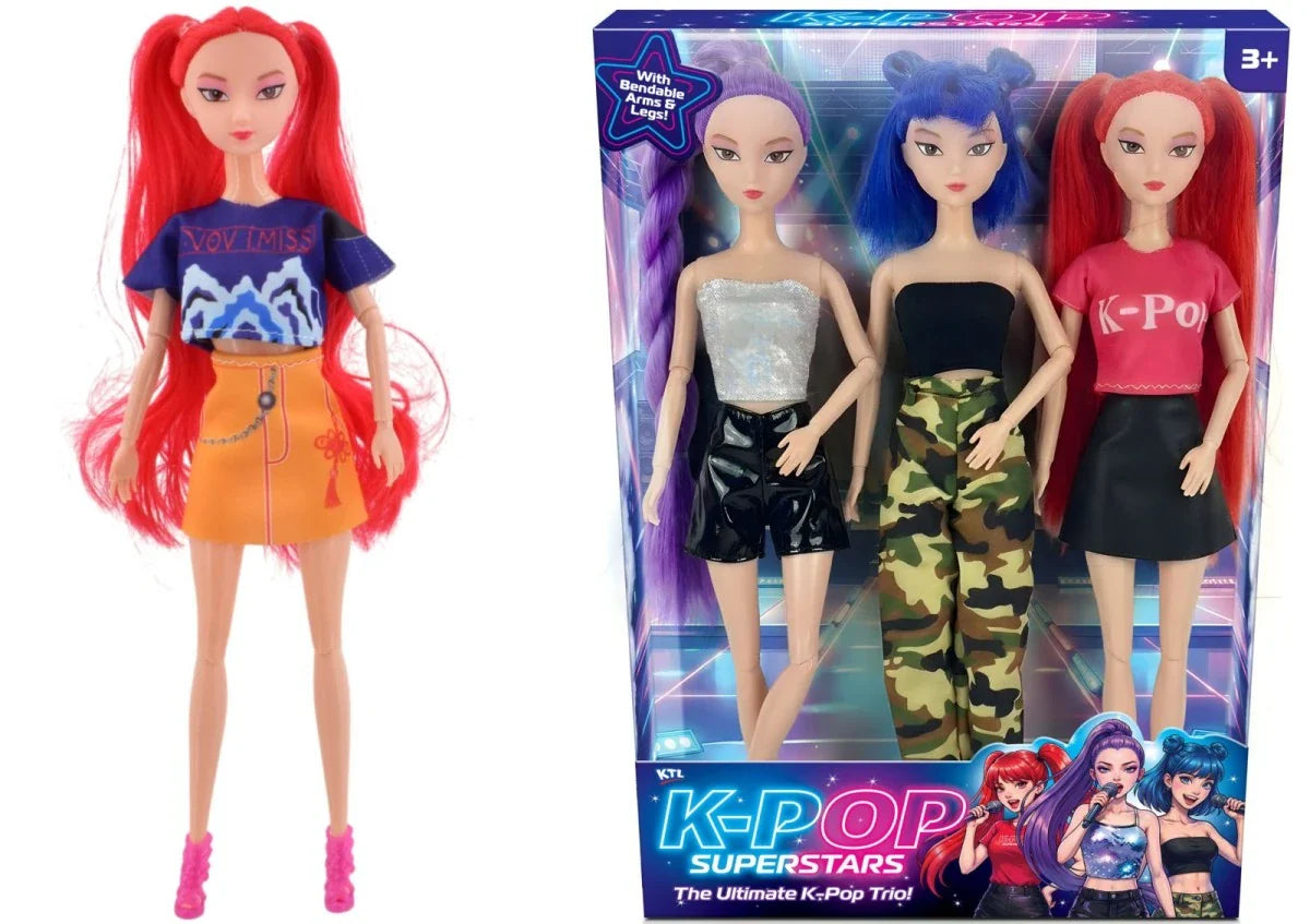 K-Pop Superstars Dolls 3 Pack – Fashion Doll Set