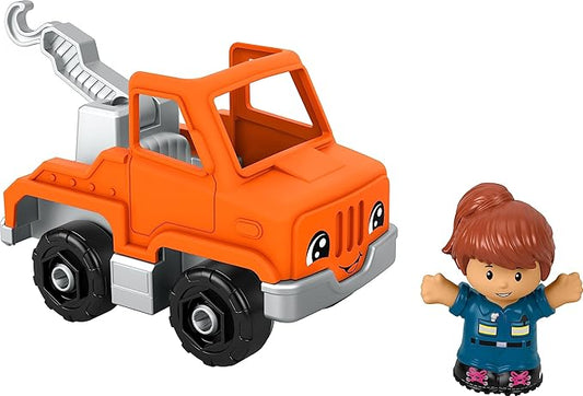 Fisher-Price Little People Help & Go Tow Truck Toy Vehicle with Figure