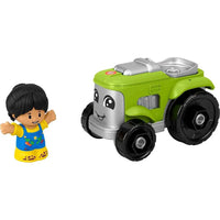 Fisher Price Little People Green Tractor Toy Vehicle with Figure