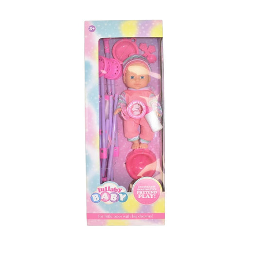 Lullaby Baby Doll & Stroller Playset with Accessories