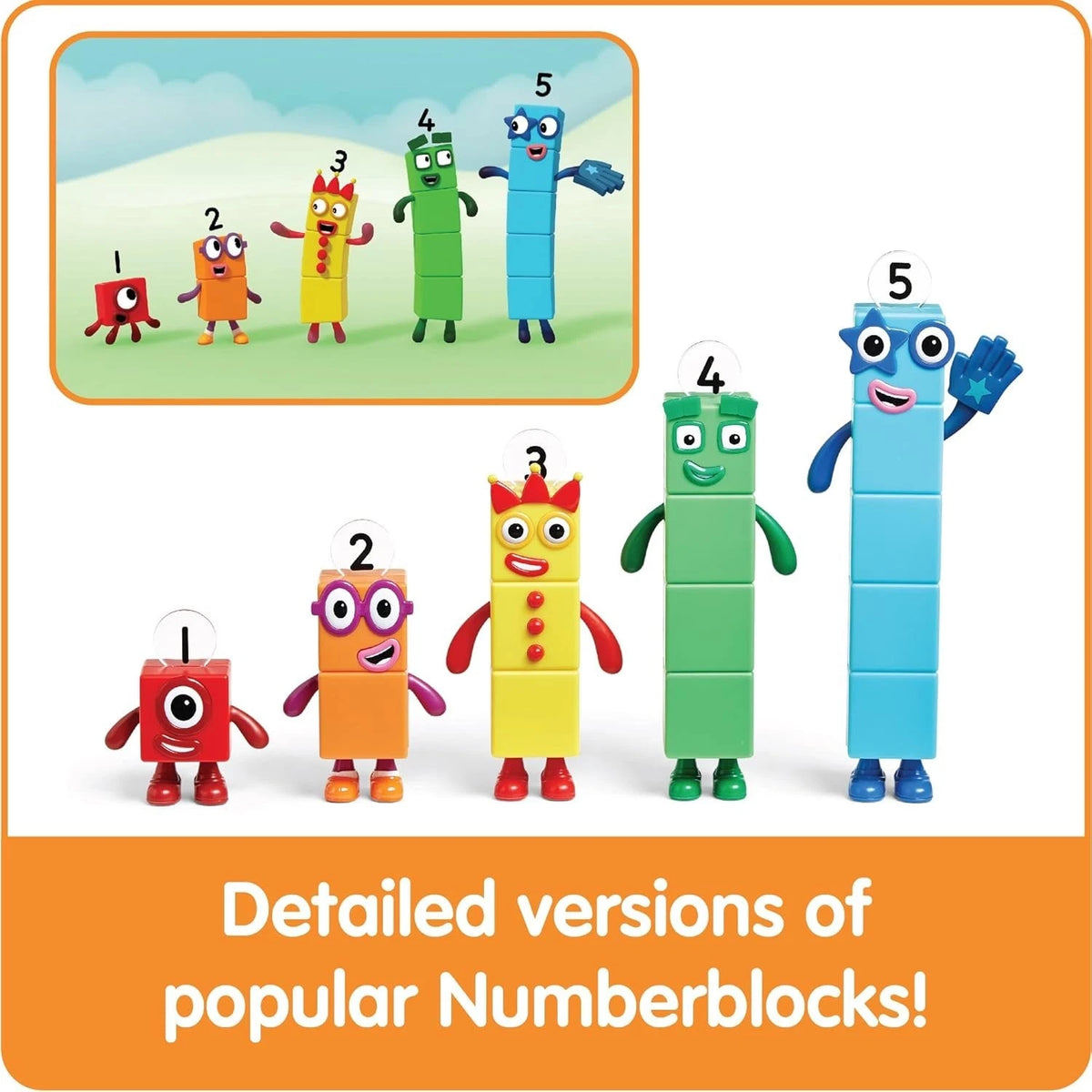 Includes Numberblocks One, Two, Three, Four and Five figures