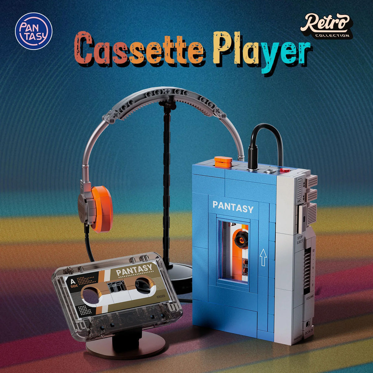 Inspired by classic portable cassette players from the 1980s