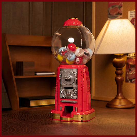 Build a detailed replica of a traditional gumball machine