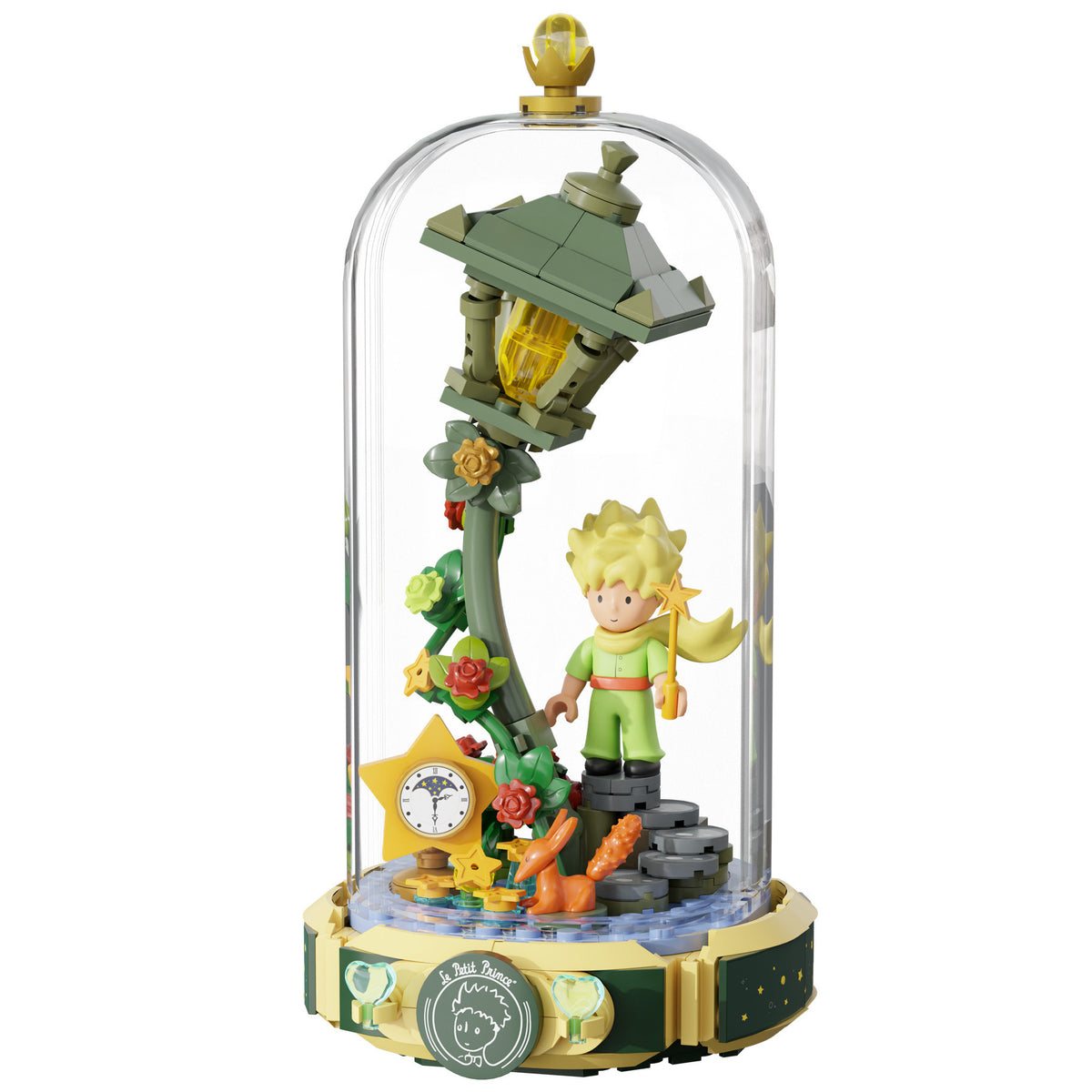 Features a decorative starlight lamp and fox scene