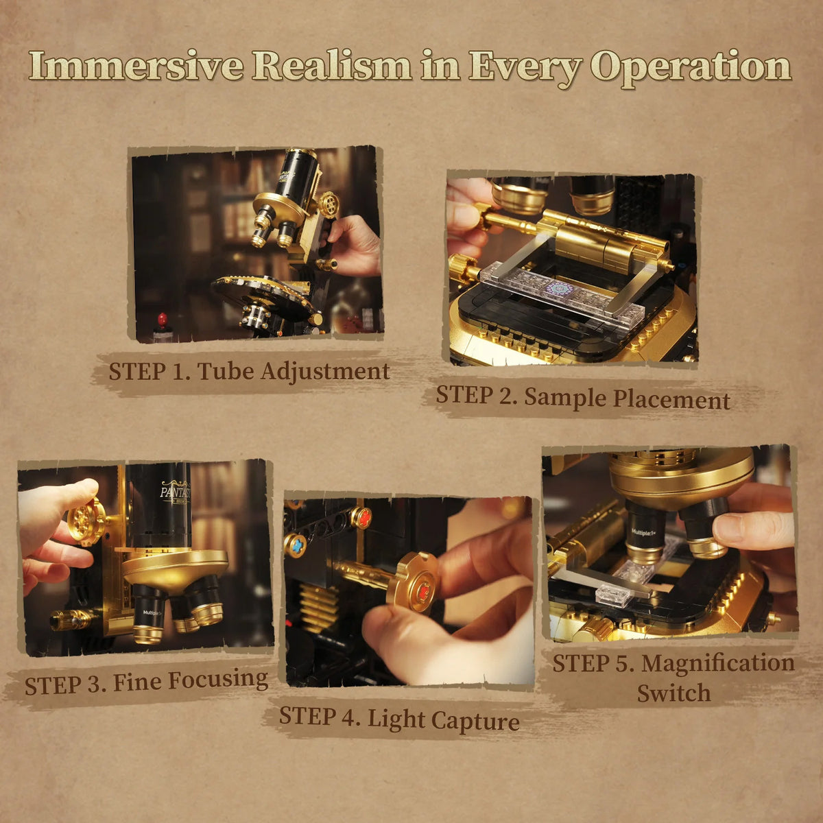 Interactive mechanical elements add hands-on engagement