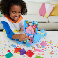 Shaped like an adorable llama, the Llama Party compact playset has a handle for portable play.
