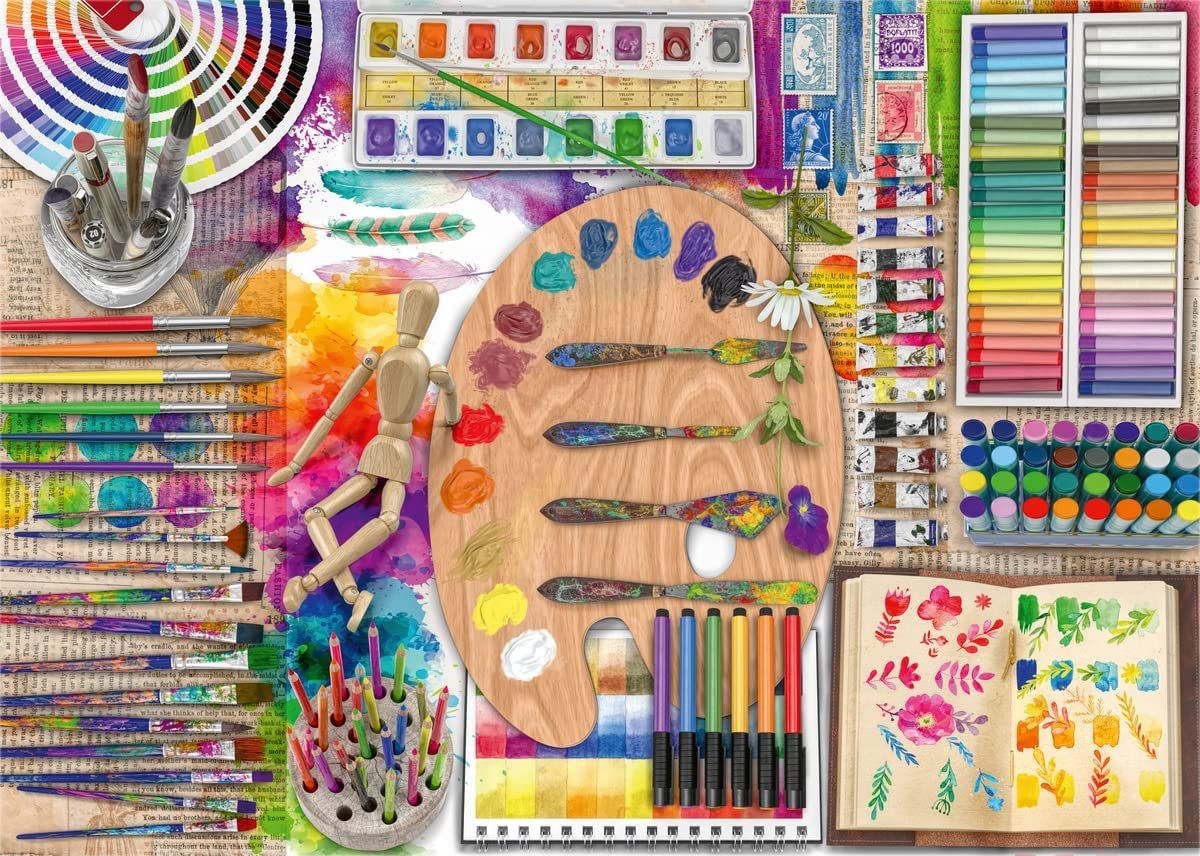 Includes 500 large-format puzzle pieces that are easier to handle