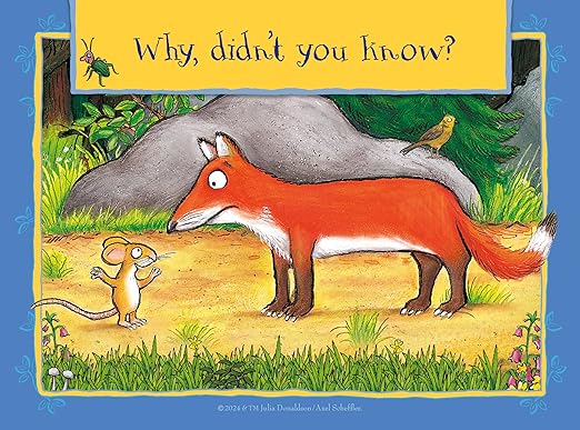 Features popular characters including Gruffalo, Mouse, Fox, Owl and Snake