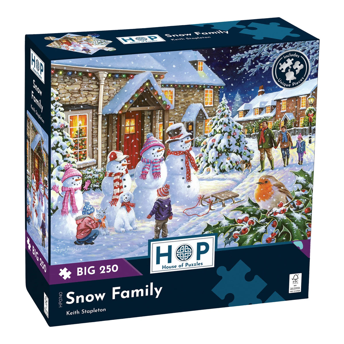 Snow Family - BIG 250 Piece Puzzle