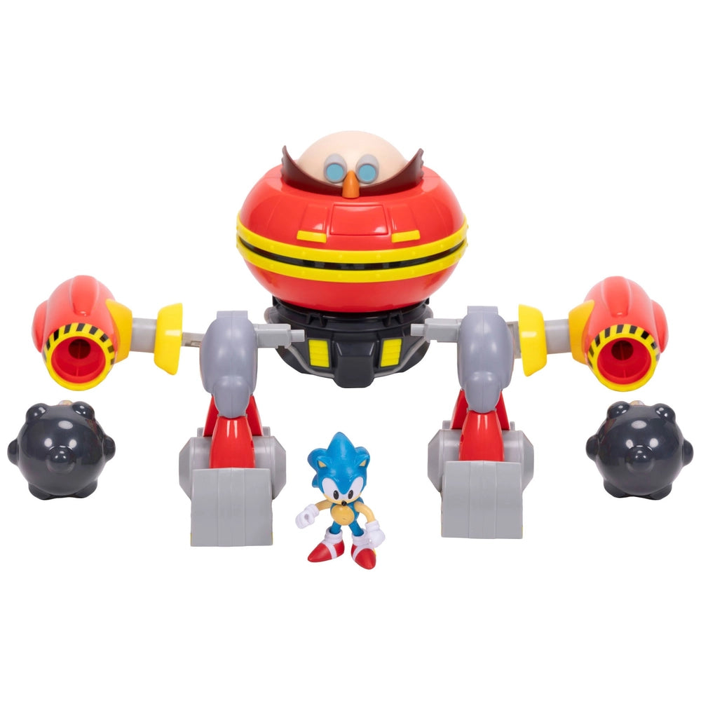 Includes a Hammer Egg Robot figure and Sonic figure