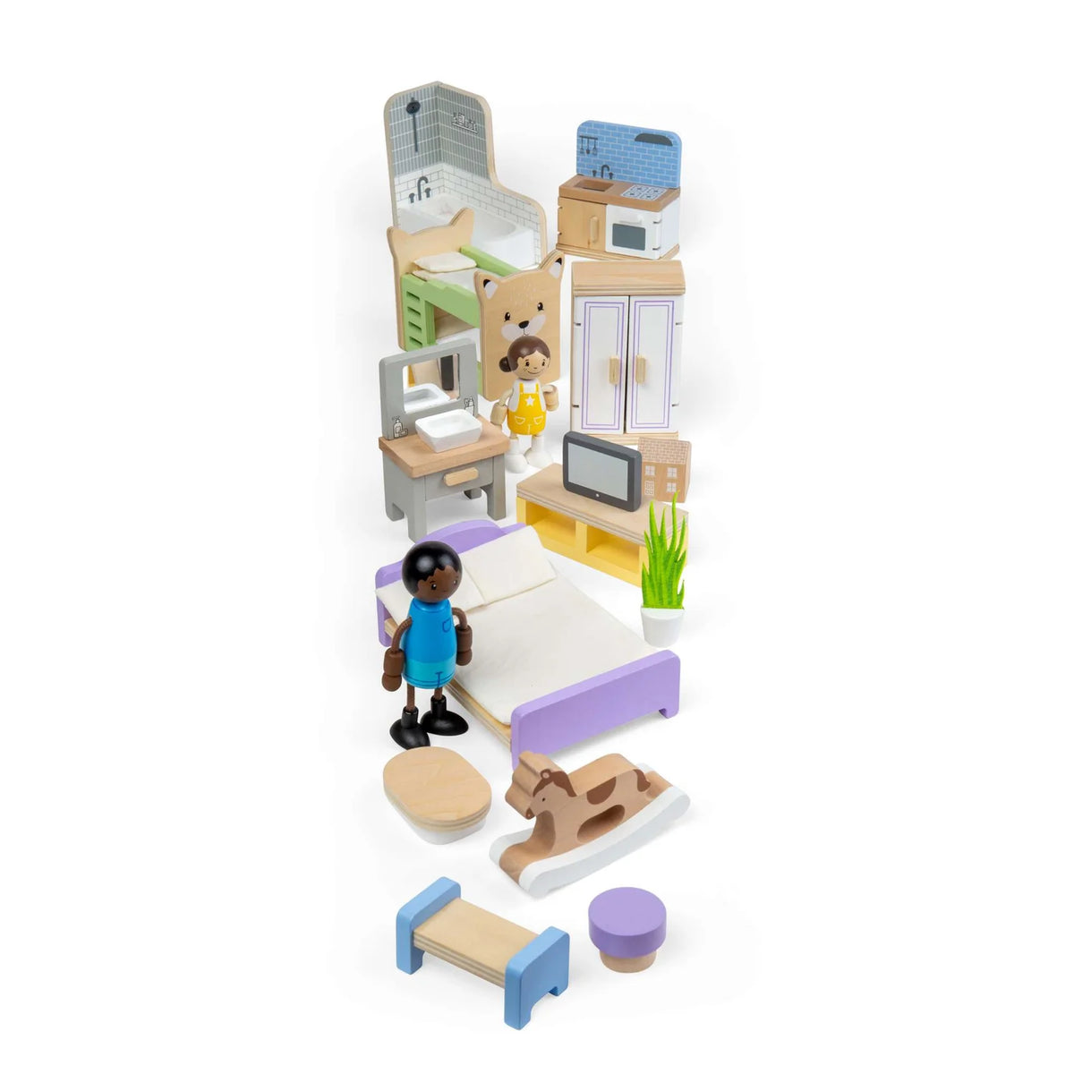 31 play pieces of doll house furniture