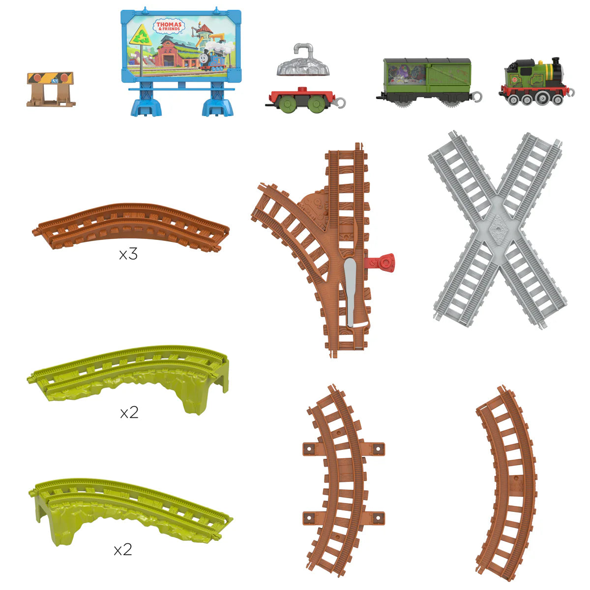 Easy-to-connect track pieces for simple setup