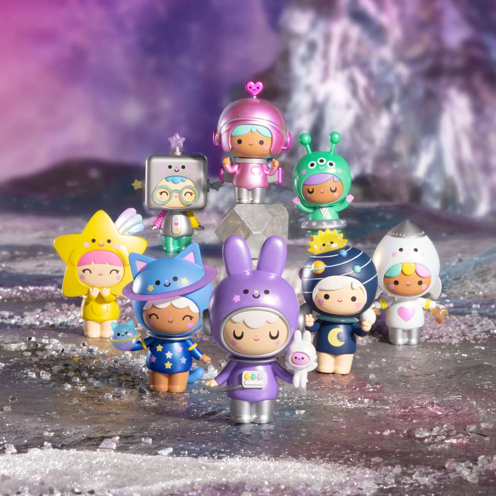You’ll also find a collectors card and an embroidered sticker of your character’s favourite sidekick.