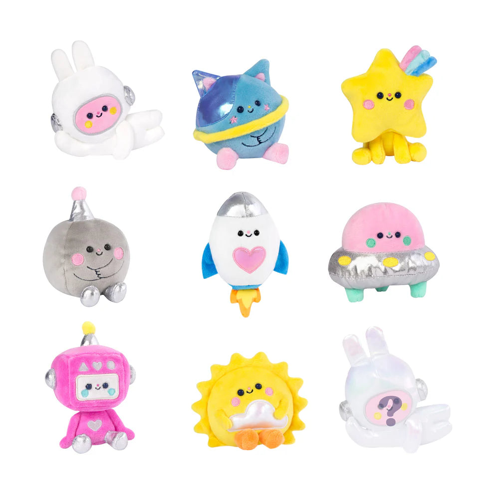 Made from soft, tactile fabrics with embroidered details, each plush sidekick has a personality all of its own.
