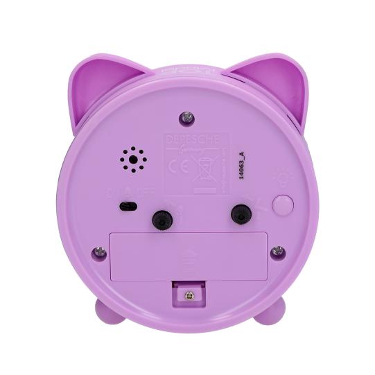 Fun purple design with playful ear-shaped details