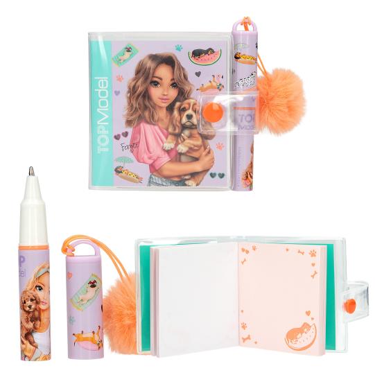 Transparent cover with press-stud closure keeps items together