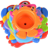 Colourful stacking cups for bath and water play