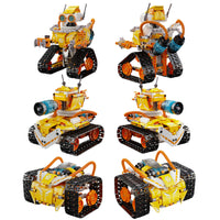 Create 3 different models: robot, tank, or carrier vehicle