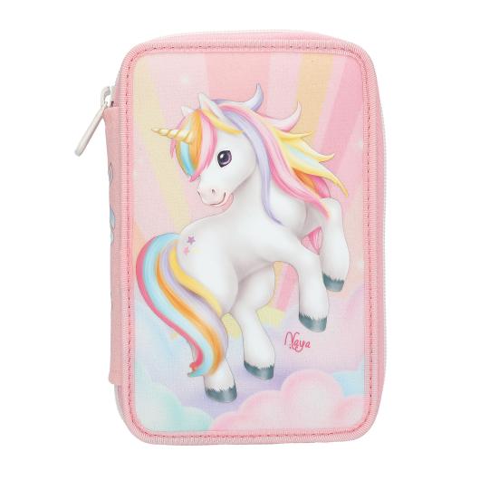 Large unicorn artwork on the front