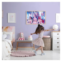 puzzle hanging in bedroom