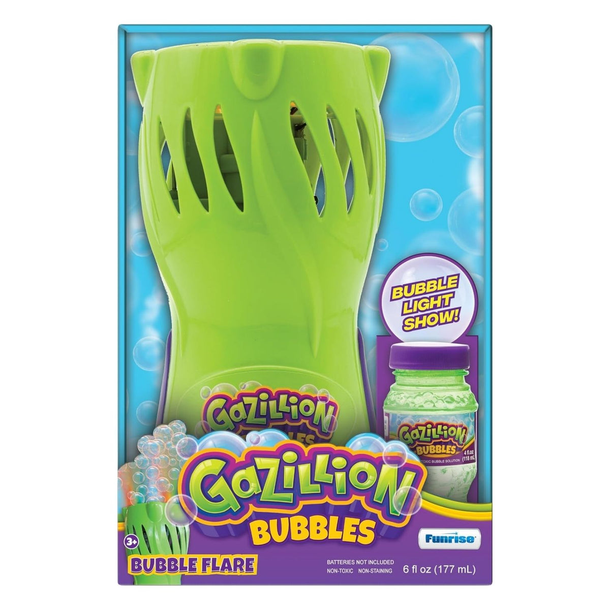retail packaging of the bubble machine