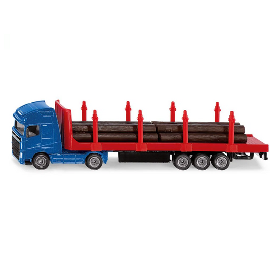 Side view of the Siku 1:87 Log Transporter Truck