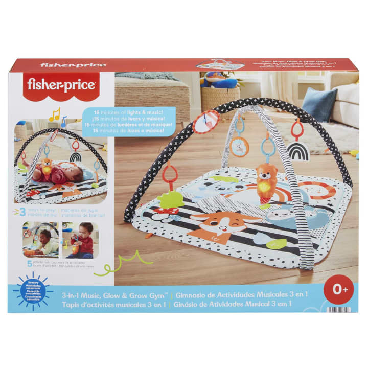 Fisher-Price 3-In-1 Music Glow And Grow Gym Infant Playmat