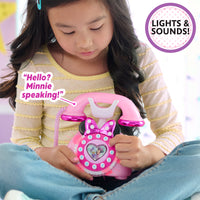 Disney Junior Minnie Mouse Ring Me iridescent pink rotary style toy phone – view 4