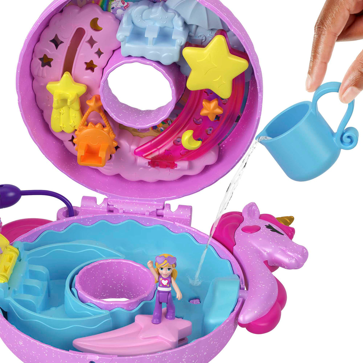 Polly Pocket Dolls Sparkle Cove Adventure Unicorn Floatie Compact