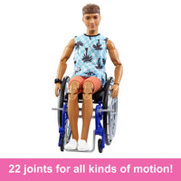 Barbie Fashionista Ken Brunette Hair Doll With Wheelchair And Ramp