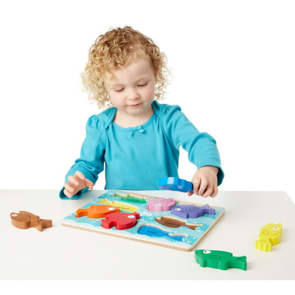 Melissa and Doug Colorful Wooden Puzzle Chunky