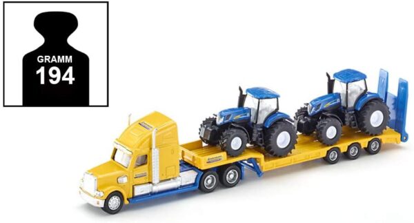 Truck with Two New Holland Tractors
