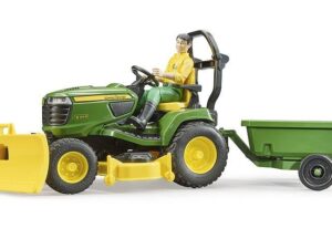 Bruder John Deere Ride On Mower With Trailer And Man