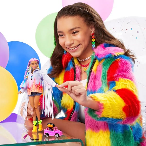 Barbie Extra Doll In Rainbow Braid