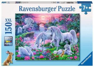 Ravensburger Unicorns in Sunset Glow 150 piece Jigsaw Puzzle with Extra Large Pieces