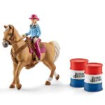 Schleich 41417 Barrel Racing with Cowgirl