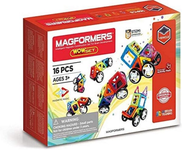 Magformers 707004 Wow Set 16 Magnetic Construction Set