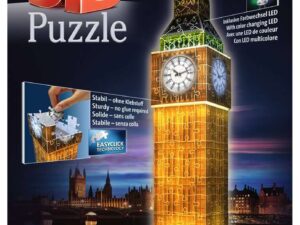 Ravensburger Big Ben Night Edition 216 piece 3D Jigsaw Puzzle with LED lighting for Kids – 12588