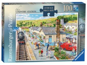 Ravensburger The Country Station 100 piece Jigsaw Puzzle with Extra Large Pieces for Adults & for Kids – 13614