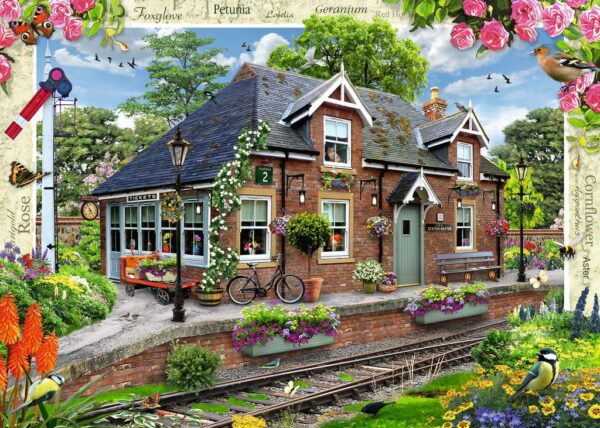 Ravensburger Country Cottage No.13 – Railway Cottage 1000 piece Jigsaw Puzzle for Adults & for Kids – 13989