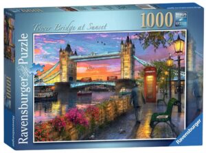 Ravensburger London Tower Bridge at Sunset 1000 piece Jigsaw Puzzle for Adults & for Kids – 15033