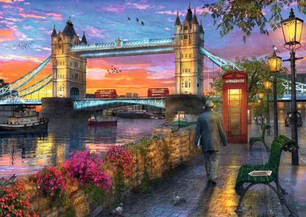 Ravensburger London Tower Bridge at Sunset 1000 piece Jigsaw Puzzle for Adults & for Kids – 15033