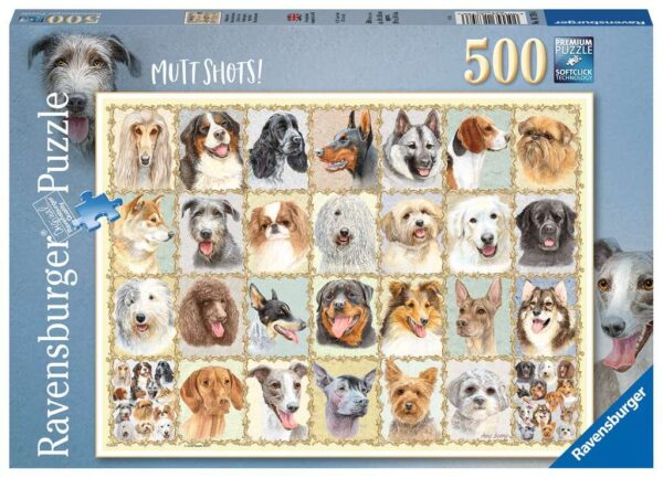 Ravensburger Mutt Shots! 500 piece Jigsaw Puzzle for Adults & for Kids – 16758