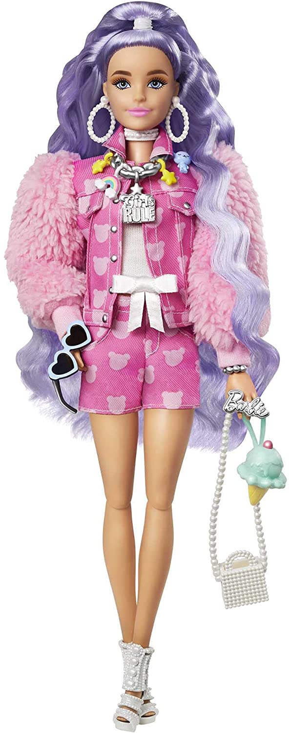 Barbie Extra Doll #6 in Teddy Bear Jacket & Shorts with Pet