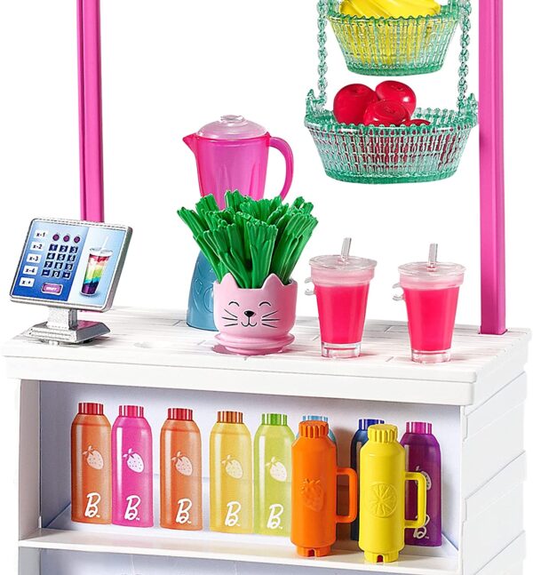  Barbie GRN75​ Smoothie Bar Playset with Blonde Doll, Smoothie  Bar & 10 Accessories, Multicolor, 30.5 cm*5.8 cm*12.7 cm : Toys & Games