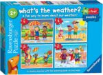 Ravensburger What’s the Weather? My First Jigsaw Puzzles for Kids 2 years and Up (2, 3, 4 & 5pc). – 03057