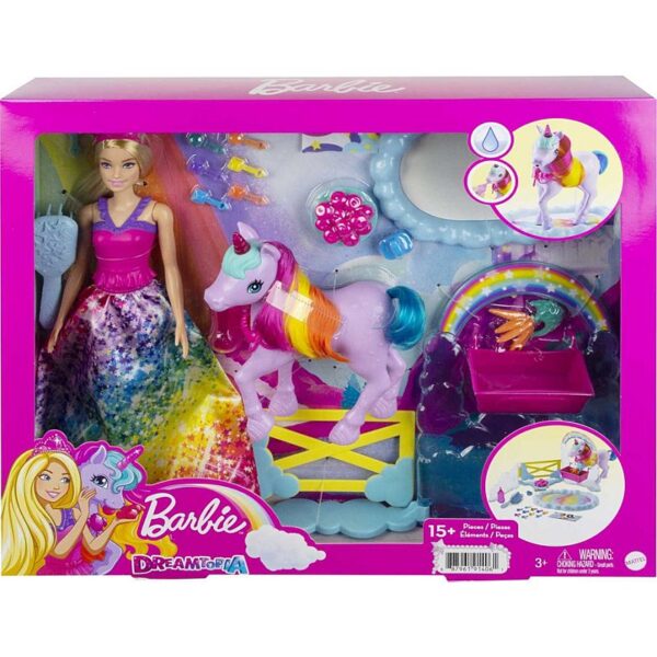 Barbie Dreamtopia Playset with Barbie Doll, Pet Unicorn & Color Change Potty Feature
