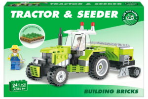 241pc Tractor & Seeder Brick Set In Colour Box