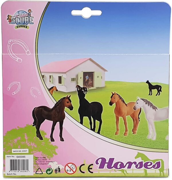 Kids Globe Horse Pony Set of 4 Scale 1:32