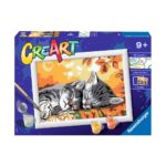 Ravensburger CreArt Autumn Kitties Paint By Numbers For Children – Arts and Crafts For Kids Age 9 Years and Up – 28932